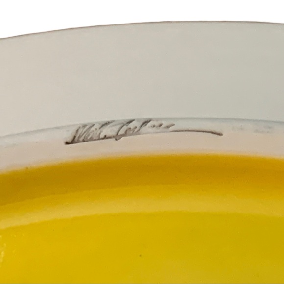 Set of Two Matt Conlon Plates and One Mug- Yellow, White, Black - Picture 4 of 5